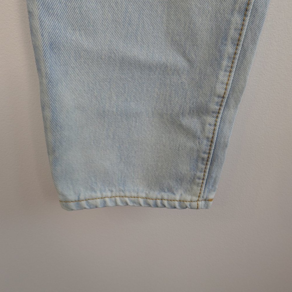 ❌SOLD❌ LEVI'S Wedgie Straight Jeans Light Blue Acid wash High Rise Denim 25X26 - Picture 7 of 14
